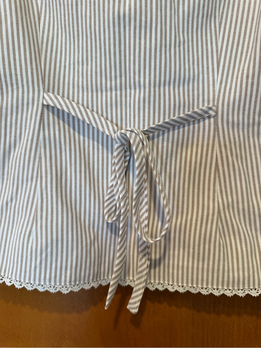 Striped Lace Trim Button-Front Tank Top - Picture 8 of 9